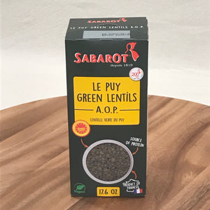 Sabarot Dried AOP Le Puy French Green Lentils (1.1 lb)